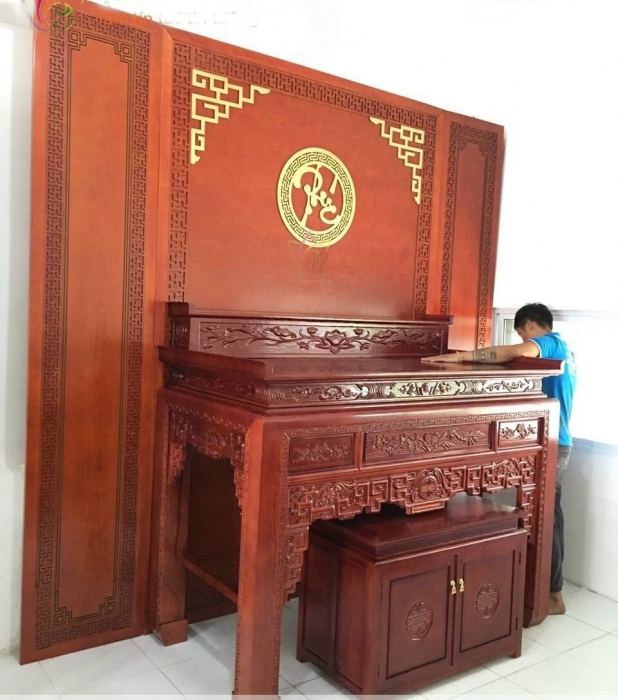 Bàn thờ gỗ sồi A327